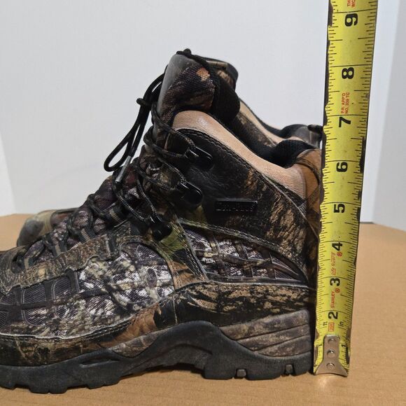 Cabelas Mens Camo Boots 12EE Wide Mid Hunting Waterproof Dry Plus 81-2525 Brown - Picture 10 of 11